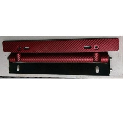 Carbon Fiber Number Plate Tilter Red