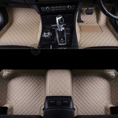 Honda BRV 7D Diamond Floor Mats Beige with Beige Stitch 2017-2021