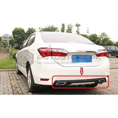 Toyota Corolla Rear Diffuser Black 2014-2020