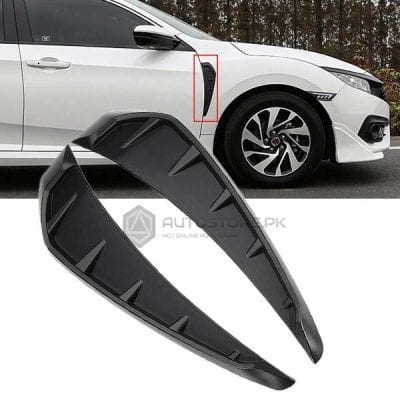 Honda Civic Type R Style Matt Black Fender 2 Pcs 2016-2021