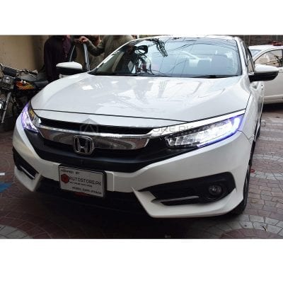 Honda Civic LED Sequential Blue Touch V2 Breath Start Style Headlights 2016-2021