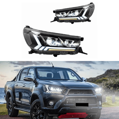 Toyota Hilux Revo Audi Q3 Style Headlamps 2016-2023