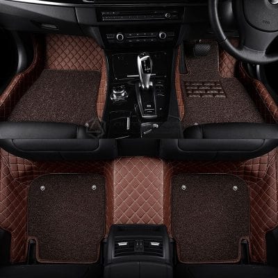 Toyota Land Cruiser Fj200 9D Diamond Floor Mats Coffee With Coffee Grass 2010-2019