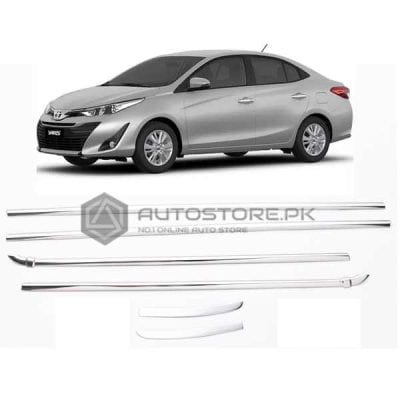 Toyota Yaris Chrome Weather Strip 6 Pcs 2020-2023