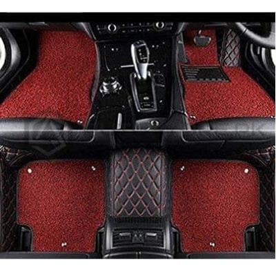 Honda Civic 9D Floor Mats Black Red Grass 2016-2021