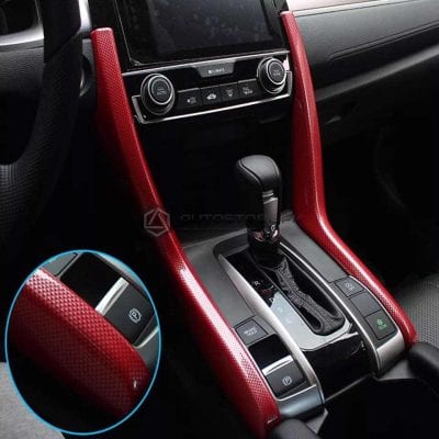 Honda Civic Red Console Pillars 2016-2021
