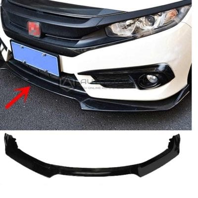 Honda Civic Front Splitter Glossy Black 2016-2021