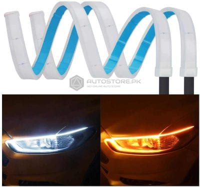 Universal Flexible Head Lamp DRL Dual Color