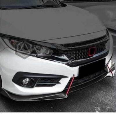 Honda Civic Front Splitter Matt Black 2016-2021