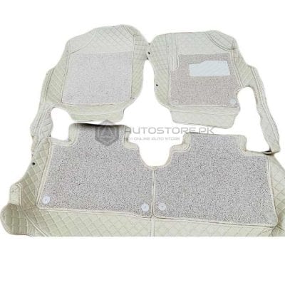 Toyota Yaris 9D Diamond Floor Mats Beige With Beige Grass 2020-2023