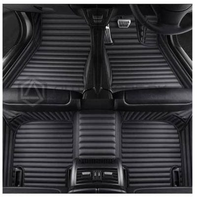 Honda Civic 7D Floor Mats Horizontal Stitch Black 2016-2021