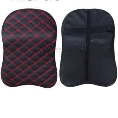 Universal Leather Style Backrest Black Red
