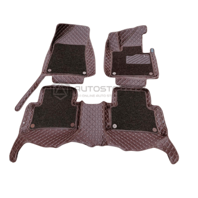 Hyundai Tucson 9D Diamond Floor Mats Coffee with Coffee Grass 2015-2022