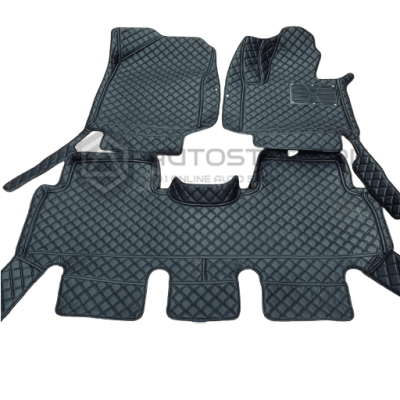 Kia Sorento 7D Floor Mats Black with Black Stitch 2021