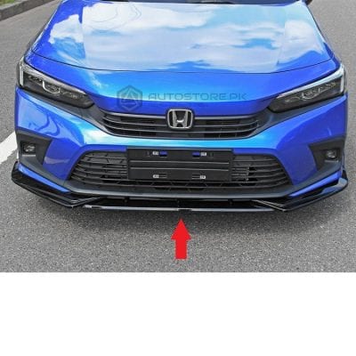 Honda Civic Mugen Style / V1 Style Front Bumper Splitter Glossy Black 2022-2023