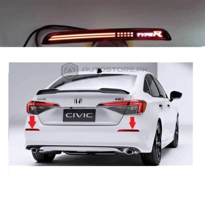 Honda Civic Rear Bumper Reflector Type R Red 2022-2023