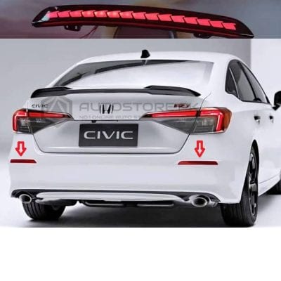 Honda Civic Rear Bumper Reflector Smoke V2 2022-2023