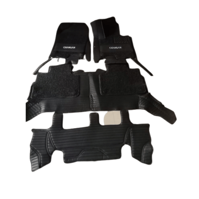 Changan Oshan X7 9D Floor Mats Horizontal Stitch Black With Black Grass 2021-2022