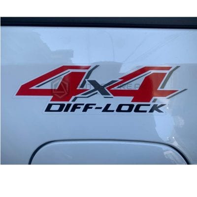 4x4 Graphics Vinyl Decal Car Styling Trunk Decor Black & Red Sticker