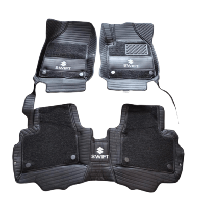 Suzuki Swift 9D Floor Mats Horizontal Stitch Black With Black Grass 2022-2023