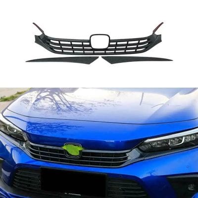 Honda Civic Carbon Fiber Front Grill Lower Trims 2022-2023