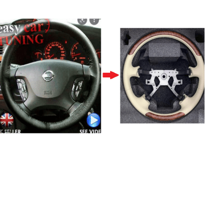 Wood Leather Steering V2 For Nissan Y61