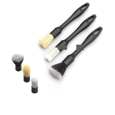 Black Car Detailing Brush 3Pcs