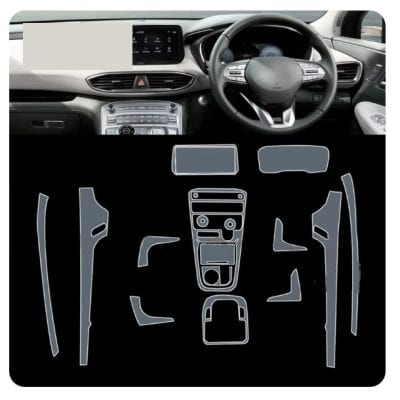 Hyundai Santa Fe Interior Premium Paint Film TPU Sheets 2019-2023