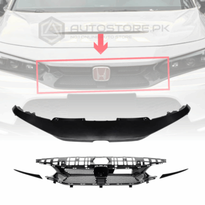 Honda Civic 11th Gen VRS Style Grill With Hood Plastic 2022-2024