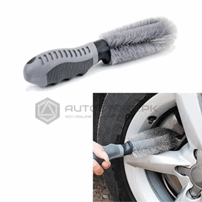 Tire Rim Brush Long Grey