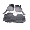 Toyota Prius 1.8 7D Diamond Floor Mats Black with Black Stitch 2012-2016 thumbnail 8