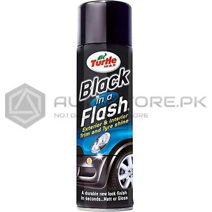 Buy Turtle Wax Black In A Flash Exterior Interior Trim Tyre
