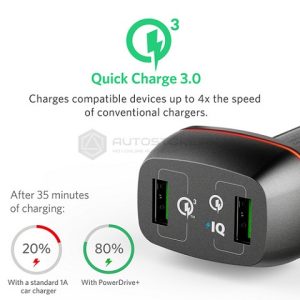 Anker Power Drive +2 Quick Charger 3.0 Black
