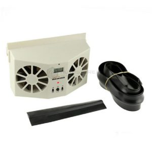 Double Solar Powered Heat Ventilation Exhaust Fan Large