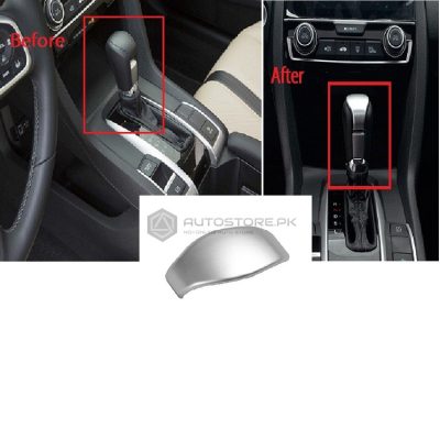 Honda Civic Gear knob Silver Chrome Trim 2016-2021