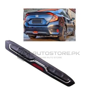 Honda Civic Bumper Diffuser Single Exhaust with LED 2016-2021