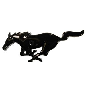 Mustang Metal Logo Black Pair