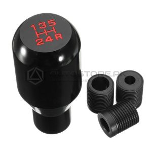 Glossy 5 Speed Gear Knob Black and Red