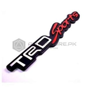 TRD Sports Metal Logo Black and Red