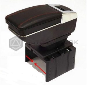 Universal Arm Rest with Chrome Black