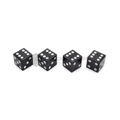 Dice Tyre Valve Caps Black Color