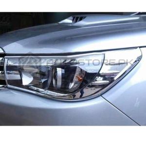 Chrome Head Lamp Cover for Toyota Hilux Revo 2016-2019