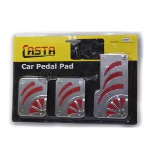 Aluminium Car Pedal Pad Red a Silver