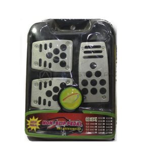 New Pedal Pad Non-Slip Silver Steel
