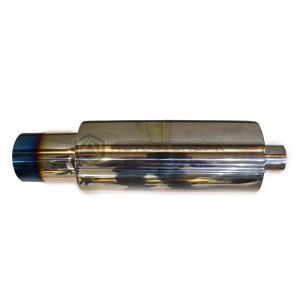 Single Burnt Tip Universal Racing Exhaust Stainless Steel