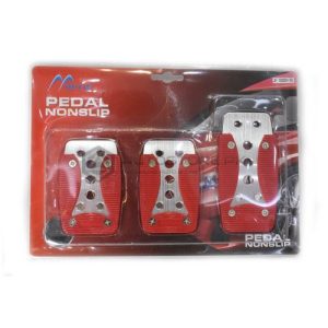 Non-Slip Racing Pedal Pad Red and Silver