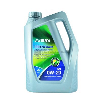 AISIN GREEN POWER Fully-Synthetic Motor Oil SN 0W-20  4L
