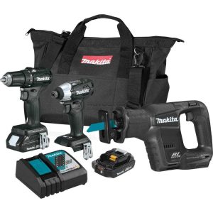 Makita CX300RB LXT Lithium-Ion Sub-Compact Brushless Cordless 3-Pcs Combo Kit 18V