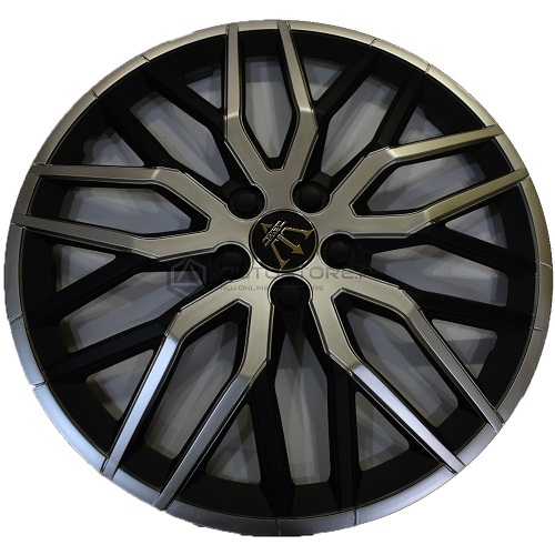 Silver & Black Wheel Cover - 14 Inches 