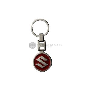 Red Suzuki Metal Key Chain